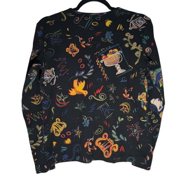 VTG Chicos Long Sleeve Top Women’s Size Small Art To Wear Fairy mythical Y2K - Picture 2 of 8